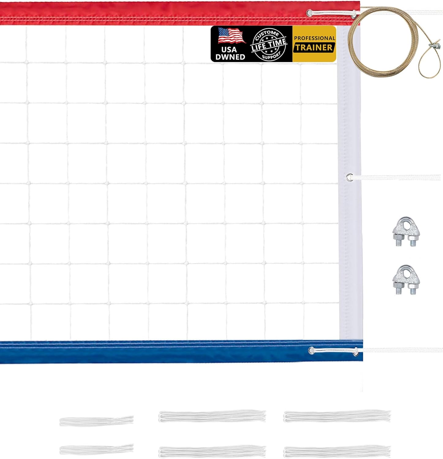 Portable volleyball net